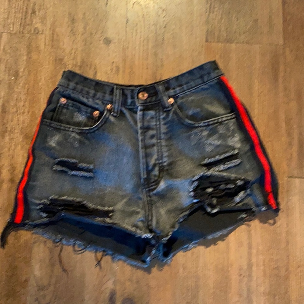 Denim Distressed-S -High Waist Shorts GUC!!!